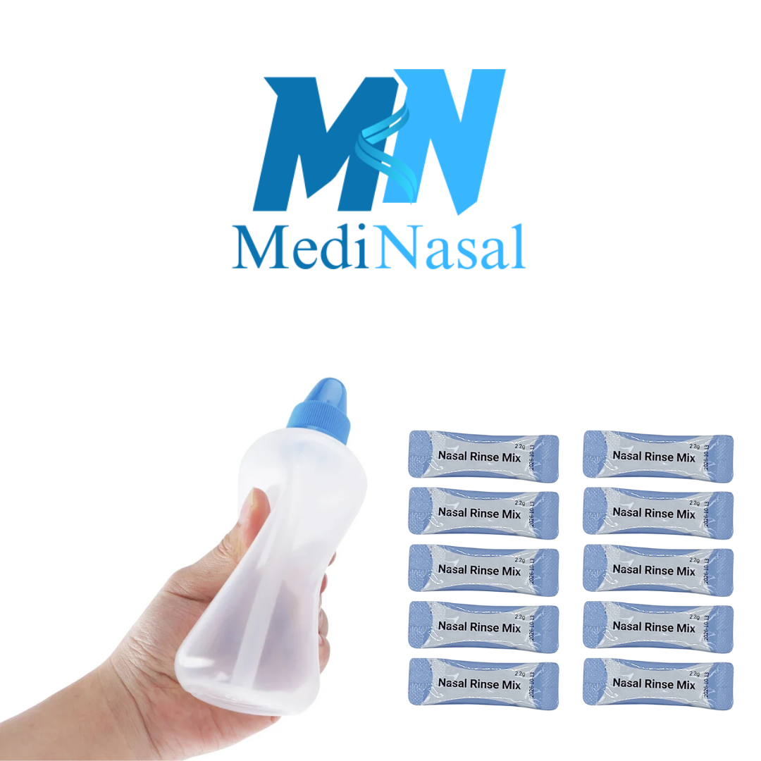 1 Botella de lavado nasal y 10 Sobres de enjuague nasal