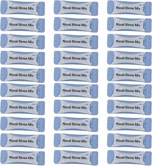 30 sobres de mezcla de enjuague nasal para una botella de lavado nasal, un neti pot o cualquier dispositivo de enjuague nasal
