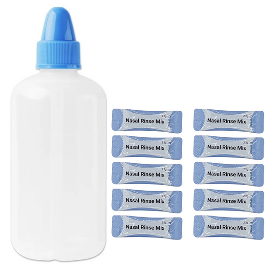 1 Botella de lavado nasal y 10 Sobres de enjuague nasal